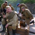 2005. Members of the 2nd Guards Rifle Division of The Soviet Red Army 1941-45 - ' The Great Patriotic War ' join in the re-enactments at Fort Nelson. Picture: Malcolm Wells 051491-66