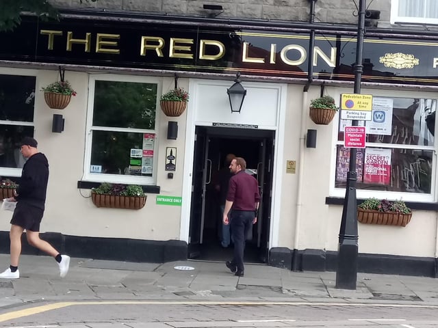 Customers had to queue to get into the Red Lion.