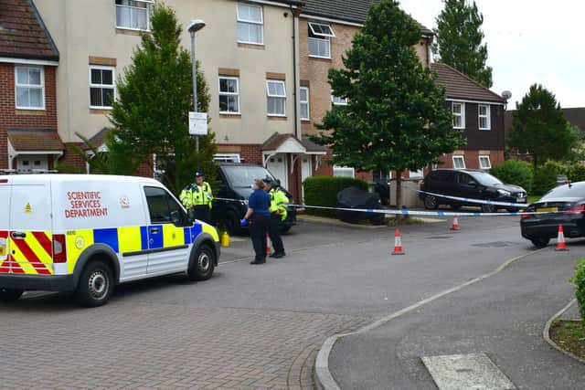 East Shore Way, Milton incident. Police on scene. Picture credit Stuart Vaizey