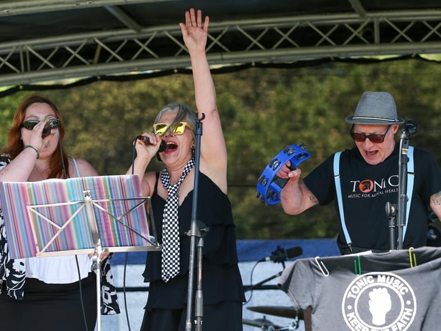 International Jet Set entertain the crowds at Live at the Bandstand.Picture: Chris Moorhouse (250524-41)