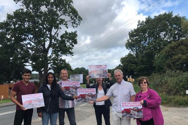 Campaigners outside Five Oaks Farm in Shedfield. Picture: Supplied