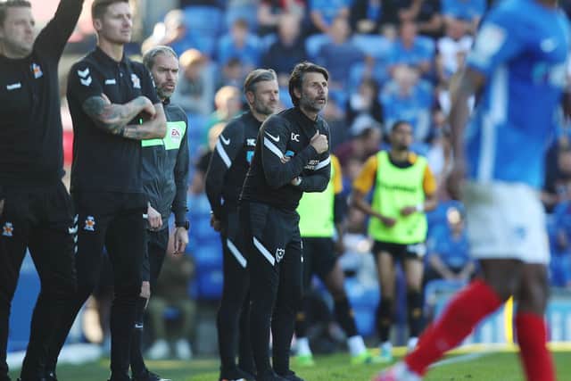 Danny Cowley today against Cambridge
