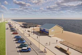 A CGI of the proposed sea defences near Southsea Common. Credit: Coastal Partners