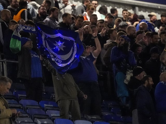 A crowd of 20,295 witnessed Pompey's 3-1 win against PNE at Fratton Park.