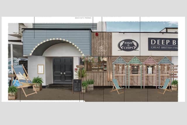 An artist's impression of Beach Bar, on the left-hand side of South Parade Pier. Picture: Trevor Bratty