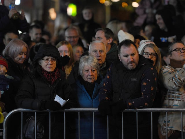 Friends and families enjoyed a festive evening with the Christmas lights being turned on in Portchester.  Picture: Sarah Standing (291124-9678)