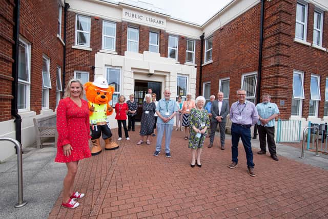 Press event to update us on the progress made to Lee Hub, Lee-on-the-Solent on June 11. Pictured: Volunteers of Lee Hub with MP Caroline Dinenage. Picture: Habibur Rahman