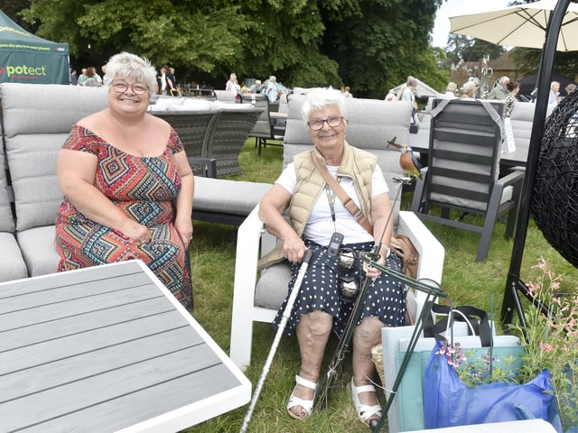 The Garden Show at Stansted Park near Rowlands Castle took place on Friday, June 7, 2024.
Pictured is: Jan Whitcher from Emsworth and Gill New from Havant.
Picture: Sarah Standing (070624-4359)