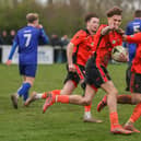 Portchester's Harrison Brook has just struck a penalty leveller. Picture by Nathan Lipsham