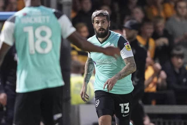 Kieron Freeman made his first appearance for Pompey this season in Tuesday night's Carabao Cup defeat to Newport County.