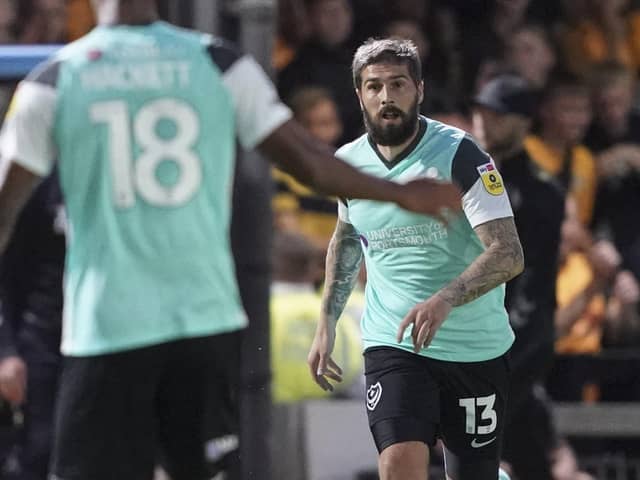 Kieron Freeman made his first appearance for Pompey this season in Tuesday night's Carabao Cup defeat to Newport County.