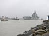 Royal Navy: Italian aircraft carrier Giuseppe Garibaldi enters Portsmouth Naval Base as another ship also arrives
