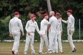 Portsmouth & Southsea celebrate taking a St Cross wicket during their SPL Division 2 home loss. Picture by Alex Shute