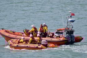 A yachtsman who suffered a head injury a ship was saved by RNLI crews near Lee-on-the-Solent. Pictured is the RNLI in Lee-on-the-Solent last year.