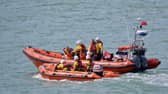 A yachtsman who suffered a head injury a ship was saved by RNLI crews near Lee-on-the-Solent. Pictured is the RNLI in Lee-on-the-Solent last year.