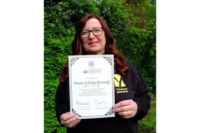 Maria Calway-Kennedy, Coronation Champion with official certificate signed by HM The King and HM The Queen.