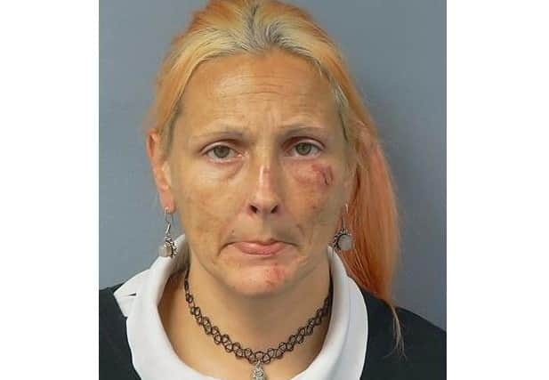 Emma Louise Stafford was seen punching and kicking a frail elderly man in the head. She has been jailed for 32 months. Picture: Hampshire Constabulary.