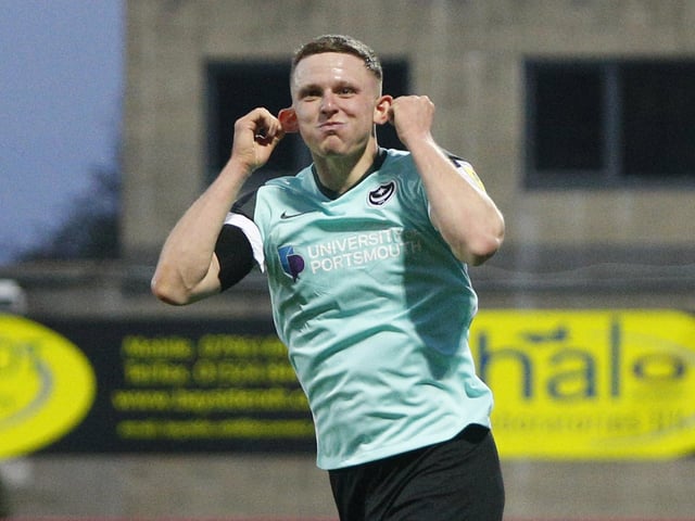 Action from today's clash at Morecambe.