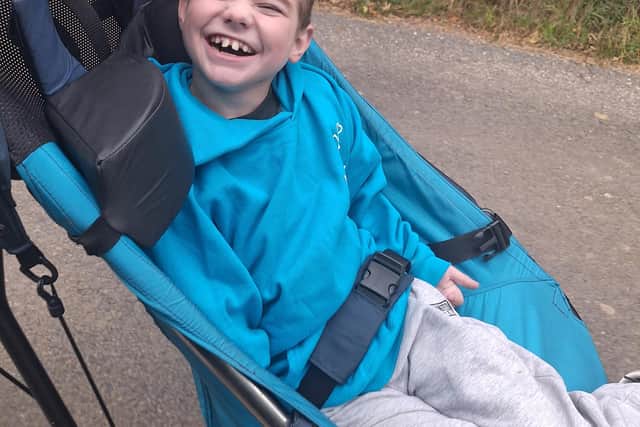 Alfie, 10, who uses a wheelchair.