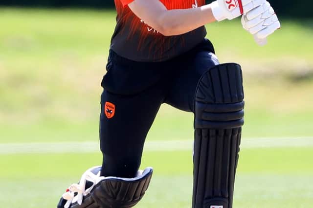 Maia Bouchier  hit an unbeaten 48 as Southern Vipers wrapped up victory over Thunder at Hove with 39 balls to spare.

Photo by James Chance/Getty Images.