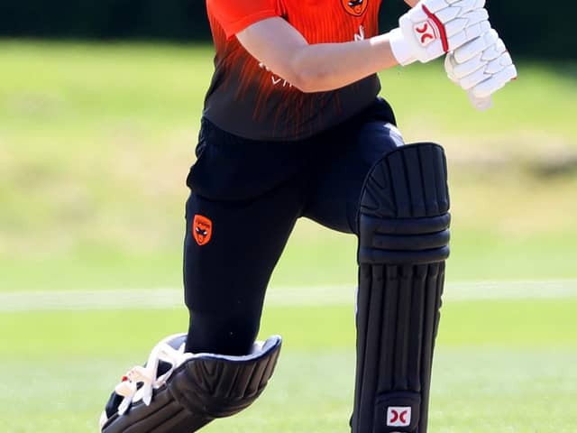 Maia Bouchier  hit an unbeaten 48 as Southern Vipers wrapped up victory over Thunder at Hove with 39 balls to spare.

Photo by James Chance/Getty Images.