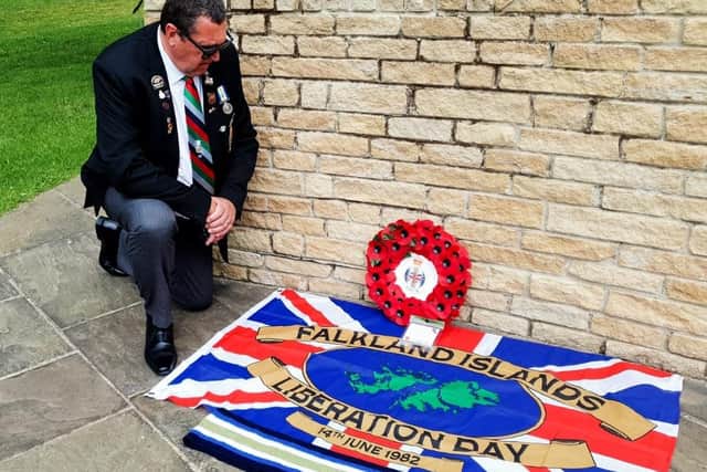 Falklands veteran Barrie Jones, who led the campaign for the new memorial honouring all those killed during the conflict.