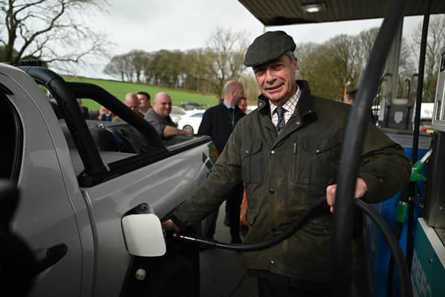 Nigel Farage in the Peak District today