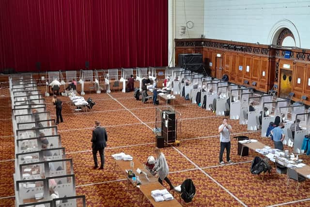 Counting begins at Southampton Guildhall for the police and crime commissioner election. Picture: David George