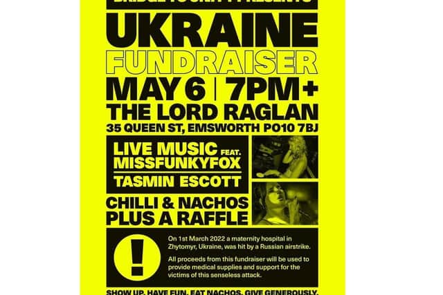 Poster for the Bridge to Unity Ukraine fundraiser event