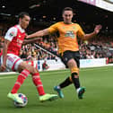Cambridge United's Brandon Haunstrup in action against Arsenal Under-21s player Kido Taylor-Hart in the Papa Johns Trophy in August 2022. Unfortunately, injury has meant Haunstrup hasn't played since. Picture: David Price/Arsenal FC via Getty Images.