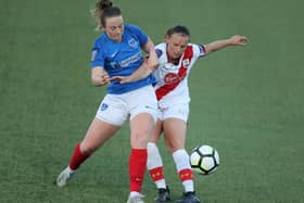 Ava Rowbotham scored the winning penalty for Pompey Women in the shoot-out. Picture: Dave Haines