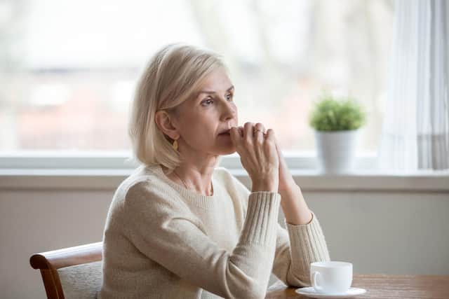Fiona Caine gives advice to a woman who has a terminal illness. Picture: PA.