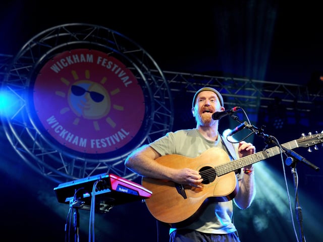 Newton Faulkner wowed the crowds at Wickham Festival. Picture: Sarah Standing (010825-1574)