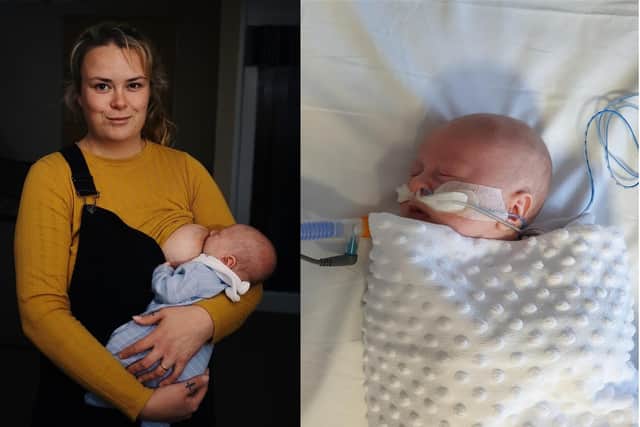 Gosport mum-of-three Misha Soper with her baby Barnaby. Picture: PHU
