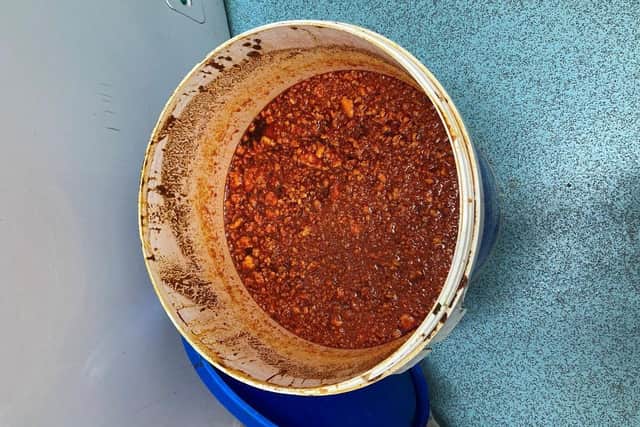 Pictures taken at The Wonderful Chinese, Copnor Road, on July 28 by Portsmouth City Council's environmental health team who took action.Marinade containing meat fragments in dirty container