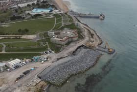 Sea defence work at Southsea Castle