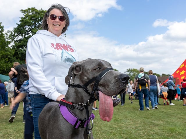 Cleo the Great Dane proved a crowd pleaser