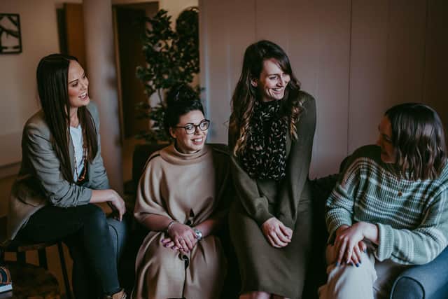 Pictured: The Little Barn Door team - (l-r) Natalie Evans, Fay Goodchild, Faye Mapleson House and Emily Porter