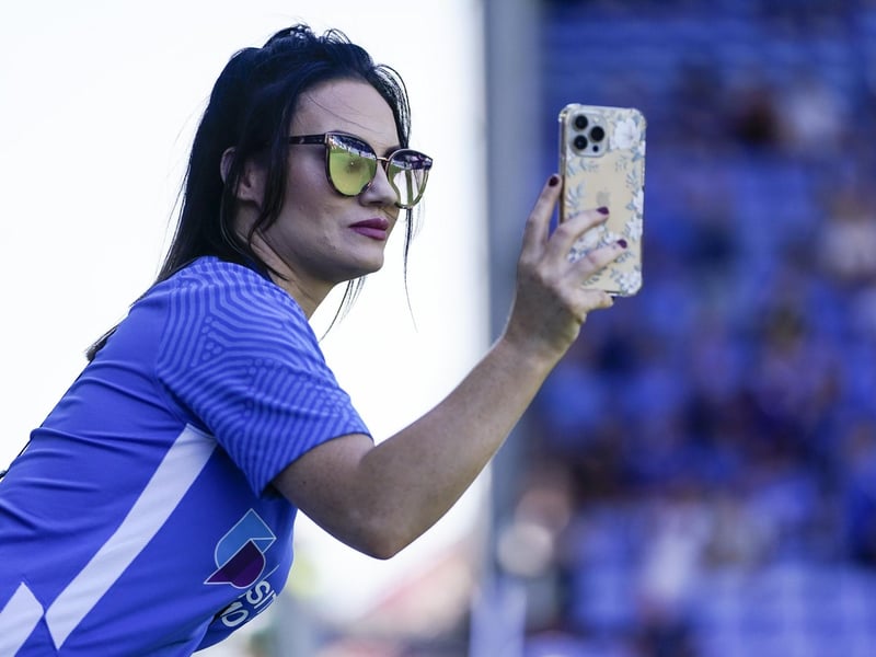 A Fratton Park selfie or a getting some match action shots of her own?