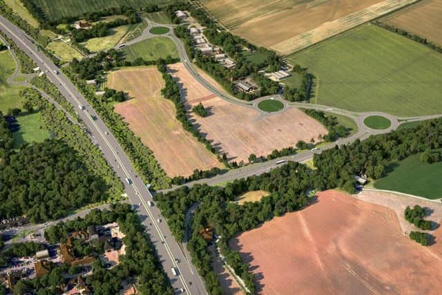 An impression of how the new-look Junction 10 of the M27 might look, released in 2019