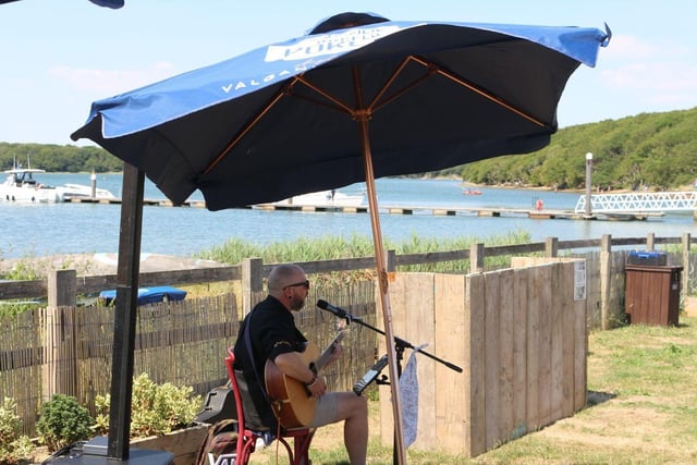 Guests soaked up the sun to an acoustic set by Chichester-based singer-songwriter Matt Wells.