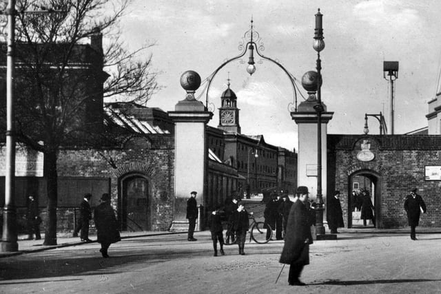 Portsmouth Dockyard's main gate about 1910. Picture: costen.co.uk