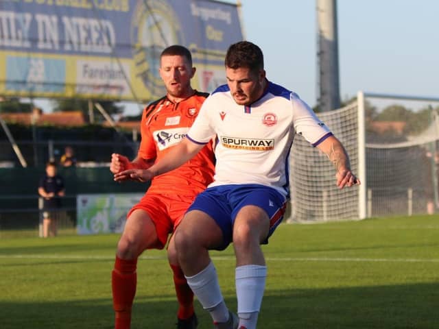 Bradley Lethbridge, right, has dual-signed with AFC Portchester from Gosport Borough. Picture: Tom Phillips