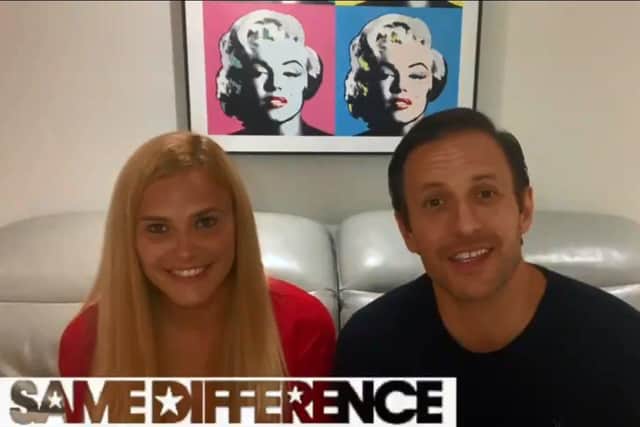 X Factor pop duo Same Difference - made up of siblings Sarah Wilson and Sean Smith - are releasing a charity single called One Life, One Love to raise money for the NHS, featuring students from SD studios in Buckland. Pictured: Sarah and Sean announcing the charity single