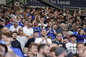 Pompey fans during Saturday's 2-0 win against Port Vale on Saturday