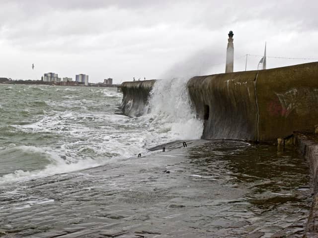 Bad weather at Southsea seafront earlier this year. Pic Chris Stevens-Ballard