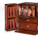 The medicine cabinet that belonged to William Beatty, Nelson's surgeon on HMS Victory. 