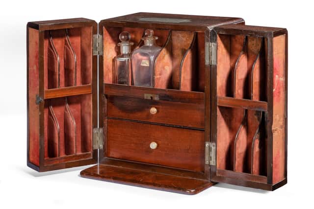 The medicine cabinet that belonged to William Beatty, Nelson's surgeon on HMS Victory. 