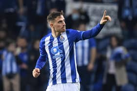 Toni Martinez celebrates scoring for Porto against Lazio in the Europa League.     Picture: Octavio Passos/Getty Images