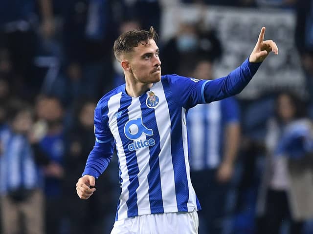 Toni Martinez celebrates scoring for Porto against Lazio in the Europa League.     Picture: Octavio Passos/Getty Images